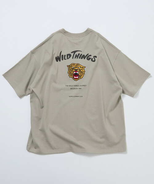 FREAK'S STORE(フリークスストア)の「限定展開 WILD THINGS×FREAK'S STORE ワイルドシングス 別注 ビッグシルエット タイガーモチーフ バック刺繍 ワッペン Tシャツ(Tシャツ/カットソー・メンズ・杢グレー/ホワイト/ブラウン/ブラック/グレイッシュベージュ/ピンク・SMALL/LARGE/MEDIUM)」の21枚目の写真