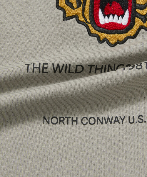 FREAK'S STORE(フリークスストア)の「限定展開 WILD THINGS×FREAK'S STORE ワイルドシングス 別注 ビッグシルエット タイガーモチーフ バック刺繍 ワッペン Tシャツ(Tシャツ/カットソー・メンズ・杢グレー/ホワイト/ブラウン/ブラック/グレイッシュベージュ/ピンク・SMALL/LARGE/MEDIUM)」の22枚目の写真