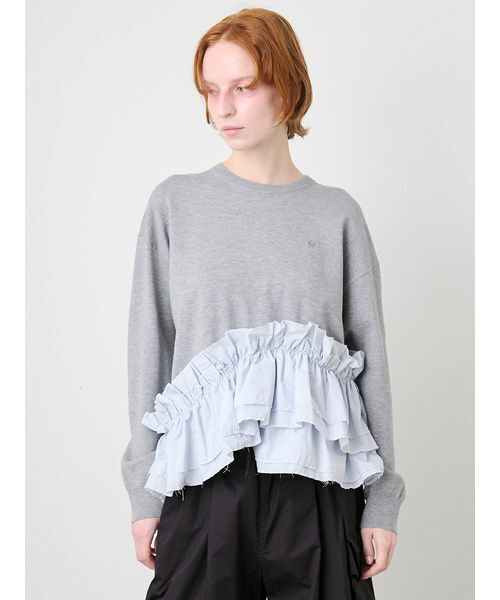 SORIN(ソリン )の「Ruffled Hem Big Knit/ラッフルヘム ビッグニット(ニット/セーター・レディース・その他/ブラック/ダークグレー・38)」の14枚目の写真