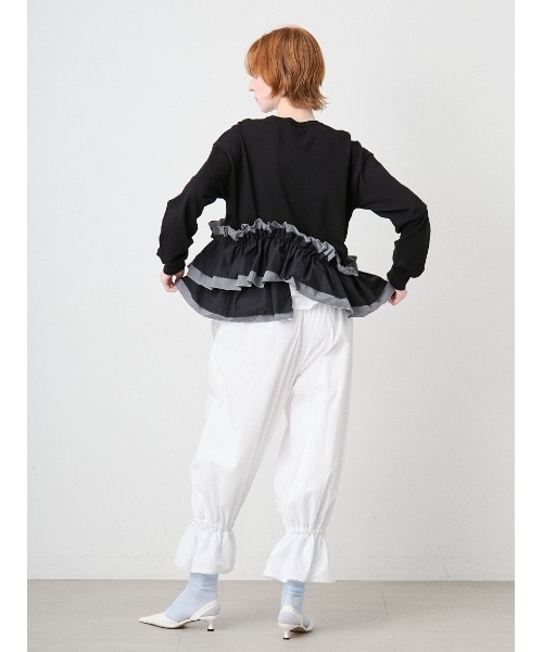 SORIN(ソリン )の「Ruffled Hem Big Knit/ラッフルヘム ビッグニット(ニット/セーター・レディース・その他/ブラック/ダークグレー・38)」の5枚目の写真