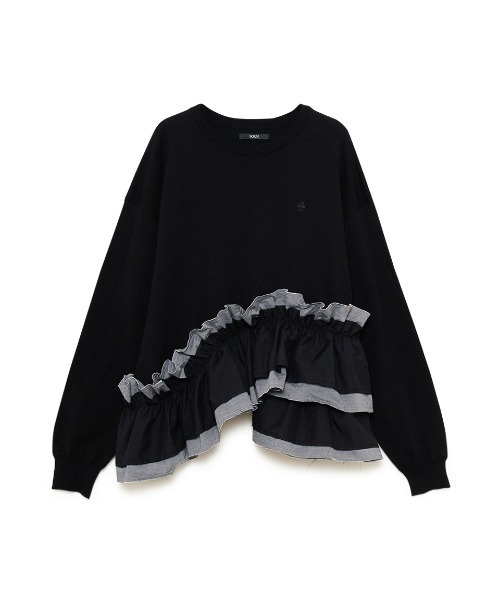 SORIN(ソリン )の「Ruffled Hem Big Knit/ラッフルヘム ビッグニット(ニット/セーター・レディース・その他/ブラック/ダークグレー・38)」の6枚目の写真