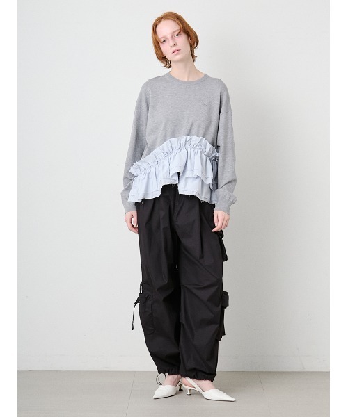 SORIN(ソリン )の「Ruffled Hem Big Knit/ラッフルヘム ビッグニット(ニット/セーター・レディース・その他/ブラック/ダークグレー・38)」の11枚目の写真