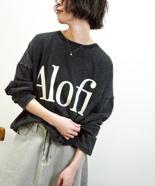 gossara(ゴサラ)の「【ラフに着映える】AlofiドロストロンT(Tシャツ/カットソー・レディース・チャコール/ネイビー/アイボリー・FREE)」の2枚目の写真