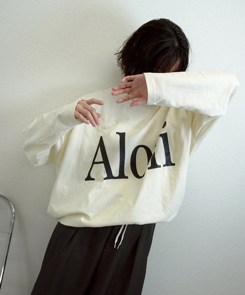 gossara(ゴサラ)の「【ラフに着映える】AlofiドロストロンT(Tシャツ/カットソー・レディース・チャコール/ネイビー/アイボリー・FREE)」の1枚目の写真