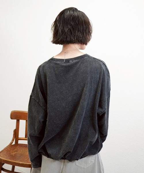 gossara(ゴサラ)の「【ラフに着映える】AlofiドロストロンT(Tシャツ/カットソー・レディース・チャコール/ネイビー/アイボリー・FREE)」の12枚目の写真