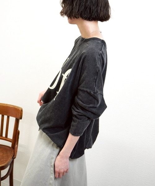 gossara(ゴサラ)の「【ラフに着映える】AlofiドロストロンT(Tシャツ/カットソー・レディース・チャコール/ネイビー/アイボリー・FREE)」の11枚目の写真