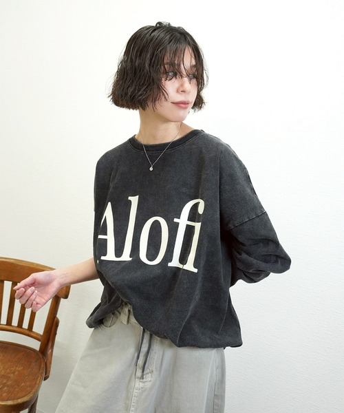 gossara(ゴサラ)の「【ラフに着映える】AlofiドロストロンT(Tシャツ/カットソー・レディース・チャコール/ネイビー/アイボリー・FREE)」の7枚目の写真