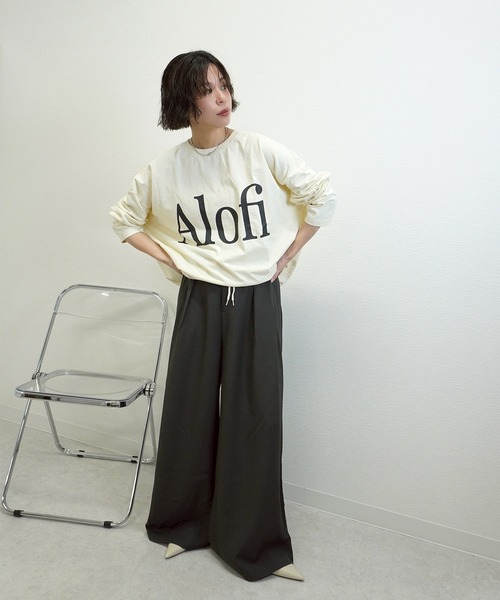 gossara(ゴサラ)の「【ラフに着映える】AlofiドロストロンT(Tシャツ/カットソー・レディース・チャコール/ネイビー/アイボリー・FREE)」の14枚目の写真