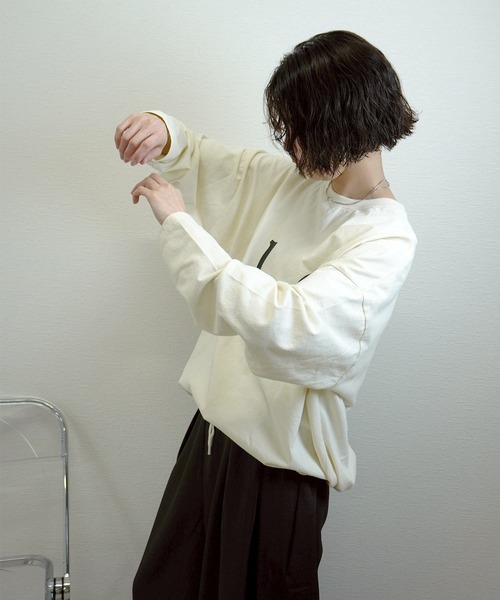 gossara(ゴサラ)の「【ラフに着映える】AlofiドロストロンT(Tシャツ/カットソー・レディース・チャコール/ネイビー/アイボリー・FREE)」の21枚目の写真