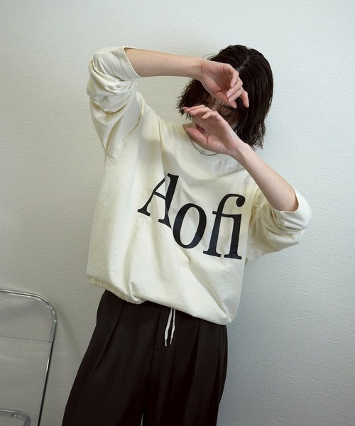 gossara(ゴサラ)の「【ラフに着映える】AlofiドロストロンT(Tシャツ/カットソー・レディース・チャコール/ネイビー/アイボリー・FREE)」の17枚目の写真