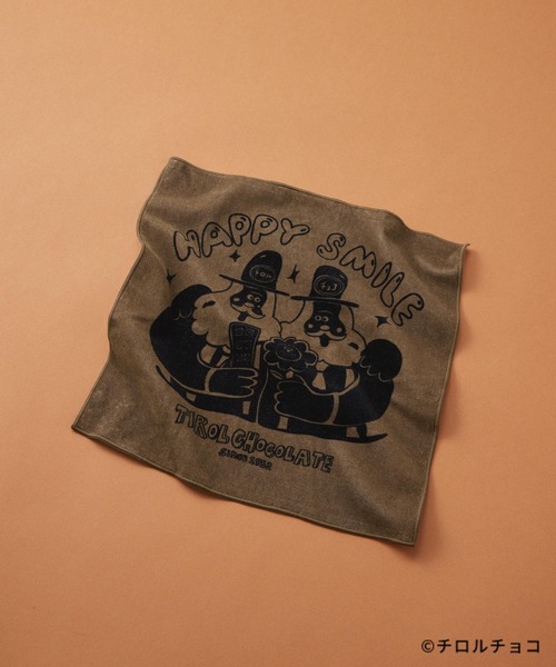 LEPSIM（レプシィム）の「【チロルチョコ×LEPSIM】イラストハンカチタオル　647992（ハンカチ/ハンドタオル・レディース・アイボリー/ブラウン・ONE SIZE）」の2枚目の写真