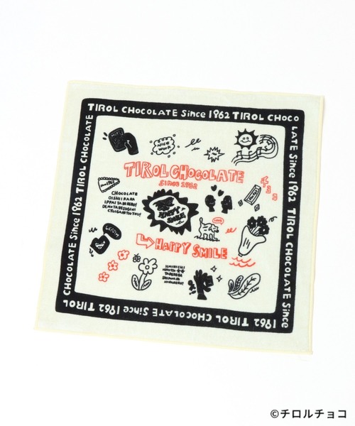 LEPSIM（レプシィム）の「【チロルチョコ×LEPSIM】イラストハンカチタオル　647992（ハンカチ/ハンドタオル・レディース・アイボリー/ブラウン・ONE SIZE）」の3枚目の写真