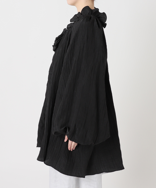 CITYSHOP(シティーショップ)の「SHAKA SHAKA BLOUSE:ブラウス(シャツ/ブラウス・レディース・ブラック/アイボリー・FREE)」の15枚目の写真