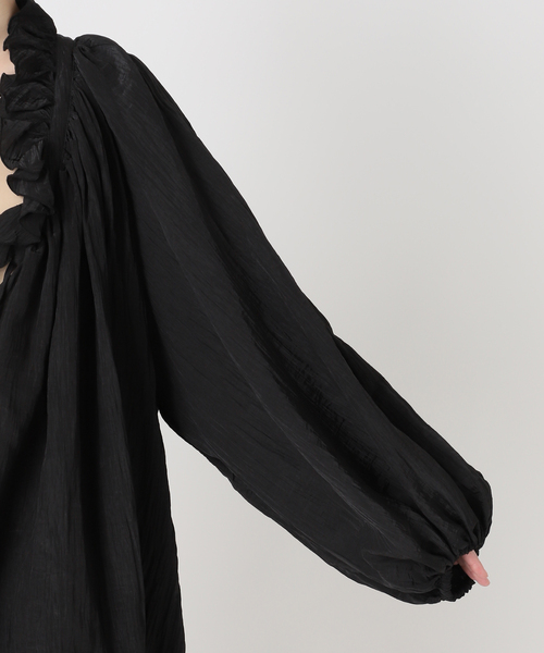 CITYSHOP(シティーショップ)の「SHAKA SHAKA BLOUSE:ブラウス(シャツ/ブラウス・レディース・ブラック/アイボリー・FREE)」の18枚目の写真