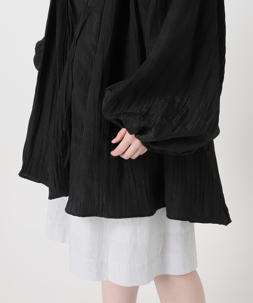 CITYSHOP(シティーショップ)の「SHAKA SHAKA BLOUSE:ブラウス(シャツ/ブラウス・レディース・ブラック/アイボリー・FREE)」の19枚目の写真