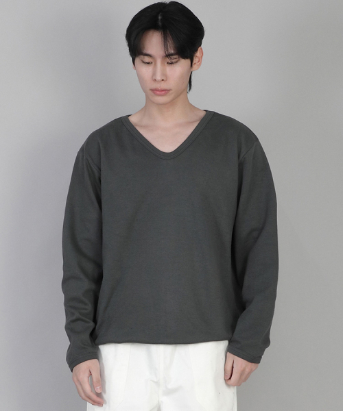 SAINTCREW（セントクルー）の「無地Vネックスウェットシャツ RVS-874 スレートグレー（スウェット・メンズ・その他・LARGE/MEDIUM/SMALL/X-LARGE/XX-LARGE/XXX-LARGE/XXXX-LARGE）」の2枚目の写真