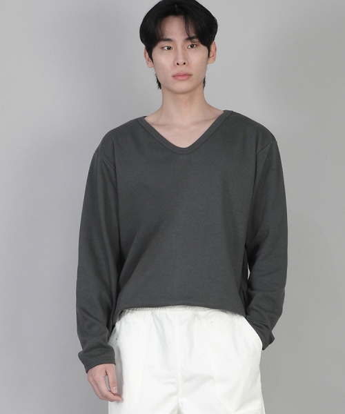 SAINTCREW（セントクルー）の「無地Vネックスウェットシャツ RVS-874 スレートグレー（スウェット・メンズ・その他・LARGE/MEDIUM/SMALL/X-LARGE/XX-LARGE/XXX-LARGE/XXXX-LARGE）」の5枚目の写真