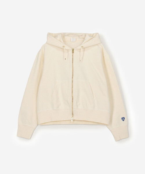 ORCIVAL（オーシバル）の「ORCIVAL | 裏毛 コットン フレンチテリージップフーディー WOMEN（パーカー・レディース・アイボリー/グレー・1/2）」の5枚目の写真