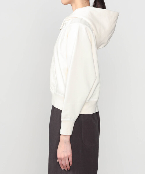 ORCIVAL（オーシバル）の「ORCIVAL | 裏毛 コットン フレンチテリージップフーディー WOMEN（パーカー・レディース・アイボリー/グレー・1/2）」の13枚目の写真