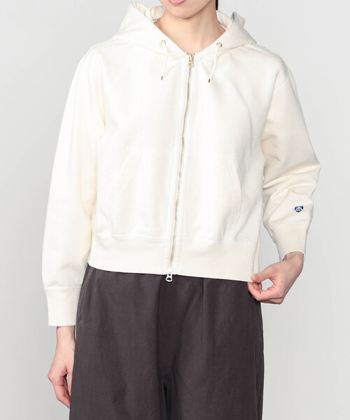ORCIVAL（オーシバル）の「ORCIVAL | 裏毛 コットン フレンチテリージップフーディー WOMEN（パーカー・レディース・アイボリー/グレー・1/2）」の15枚目の写真
