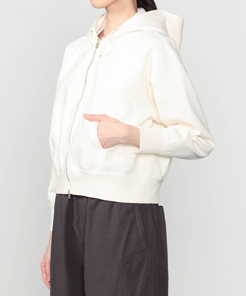 ORCIVAL（オーシバル）の「ORCIVAL | 裏毛 コットン フレンチテリージップフーディー WOMEN（パーカー・レディース・アイボリー/グレー・1/2）」の16枚目の写真