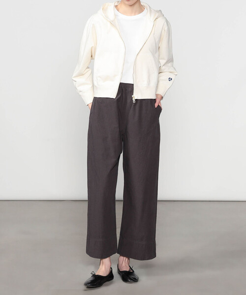 ORCIVAL（オーシバル）の「ORCIVAL | 裏毛 コットン フレンチテリージップフーディー WOMEN（パーカー・レディース・アイボリー/グレー・1/2）」の17枚目の写真