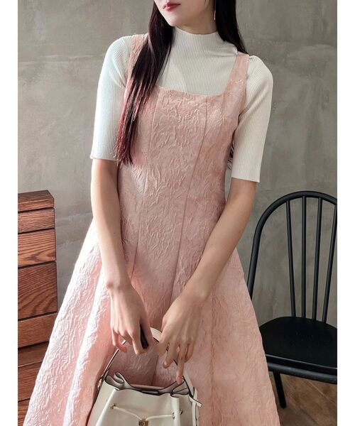 MERCURYDUO（マーキュリーデュオ）の「ハーフスリーブリブニット（ニット/セーター・レディース・オフホワイト/ブラック/チャコールグレー・FREE）」の14枚目の写真