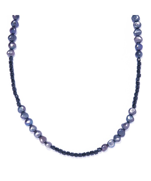 les bonbon】ombre gris pearl necklace/オンブレ グリーズパール