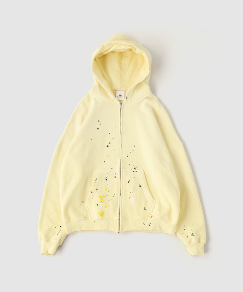 JOURNAL STANDARD（ジャーナルスタンダード）の「MOOJI MOOJI / ム―ジ ム―ジ オーバーサイズ ジップアップ フードパーカー（パーカー・メンズ・イエロー/ピンク・LARGE/MEDIUM）」の2枚目の写真