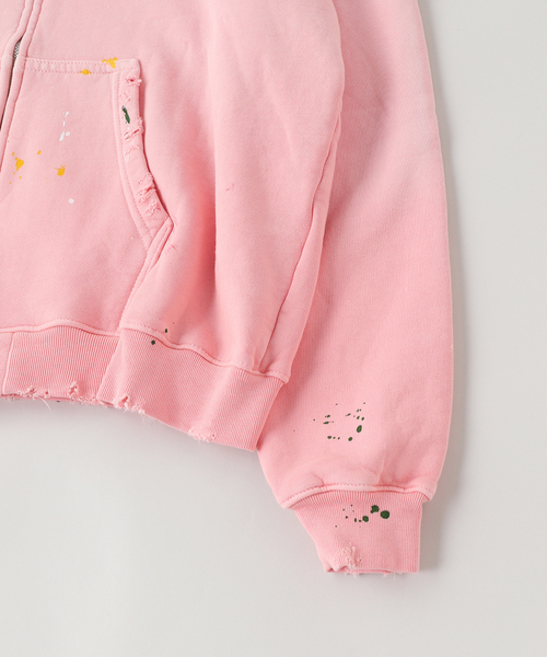 JOURNAL STANDARD（ジャーナルスタンダード）の「MOOJI MOOJI / ム―ジ ム―ジ オーバーサイズ ジップアップ フードパーカー（パーカー・メンズ・イエロー/ピンク・LARGE/MEDIUM）」の4枚目の写真