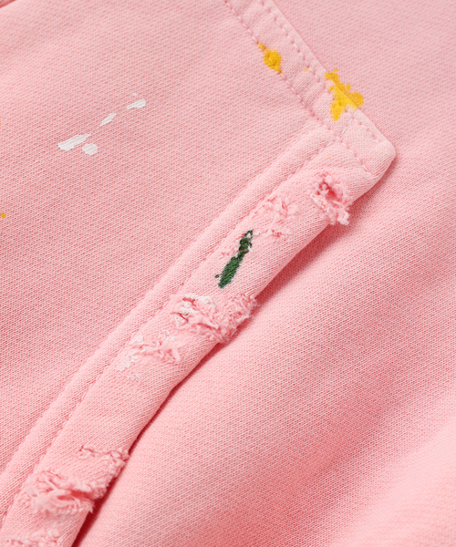 JOURNAL STANDARD（ジャーナルスタンダード）の「MOOJI MOOJI / ム―ジ ム―ジ オーバーサイズ ジップアップ フードパーカー（パーカー・メンズ・イエロー/ピンク・LARGE/MEDIUM）」の6枚目の写真