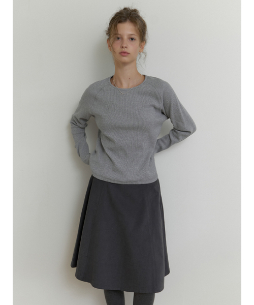 THEMITTEN（ザ・ミトン）の「[4th] Raglan waffle t-shirt (gray)（Tシャツ/カットソー・レディース・その他・FREE）」の5枚目の写真