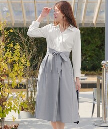 カシュクールシャツワンピース