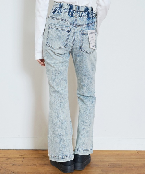 LOVETOXIC（ラブトキシック）の「【ストレッチ】スタイルアップフレアデニムパンツ（その他パンツ・キッズ・サックスブルー/ネイビー/ブルー/グレー・S:140cm/L:160cm/M:150cm/130cm）」の6枚目の写真