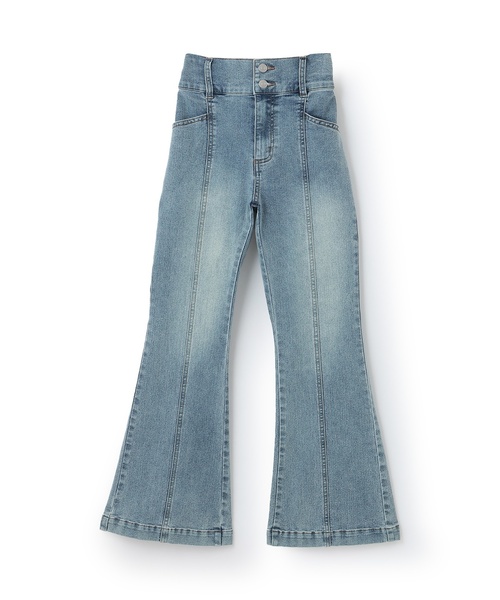 LOVETOXIC（ラブトキシック）の「【ストレッチ】スタイルアップフレアデニムパンツ（その他パンツ・キッズ・サックスブルー/ネイビー/ブルー/グレー・S:140cm/L:160cm/M:150cm/130cm）」の9枚目の写真
