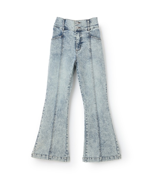 LOVETOXIC（ラブトキシック）の「【ストレッチ】スタイルアップフレアデニムパンツ（その他パンツ・キッズ・サックスブルー/ネイビー/ブルー/グレー・S:140cm/L:160cm/M:150cm/130cm）」の10枚目の写真