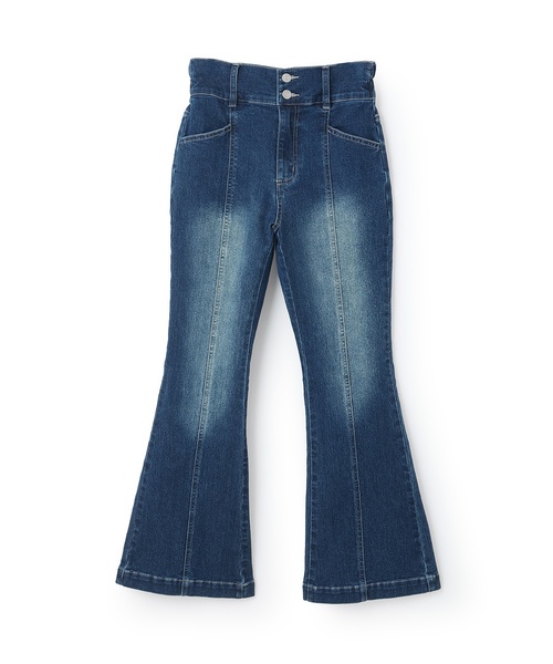 LOVETOXIC（ラブトキシック）の「【ストレッチ】スタイルアップフレアデニムパンツ（その他パンツ・キッズ・サックスブルー/ネイビー/ブルー/グレー・S:140cm/L:160cm/M:150cm/130cm）」の12枚目の写真