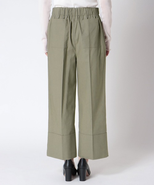 Three Four Time（ｽﾘｰﾌｫｰﾀｲﾑ）の「ロールヘムセンタープレスイージーパンツ（その他パンツ・レディース・グリーン/ネイビー・FREE）」の20枚目の写真