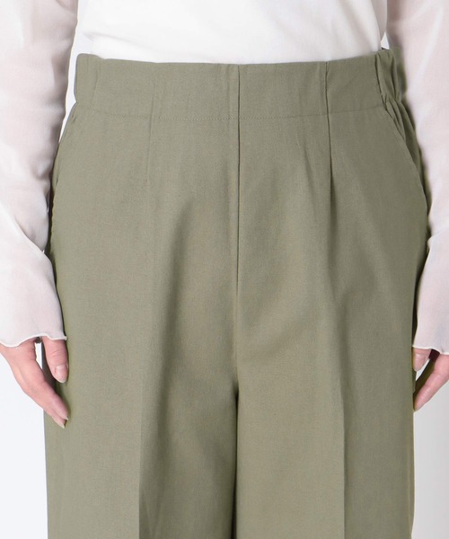 Three Four Time（ｽﾘｰﾌｫｰﾀｲﾑ）の「ロールヘムセンタープレスイージーパンツ（その他パンツ・レディース・グリーン/ネイビー・FREE）」の21枚目の写真