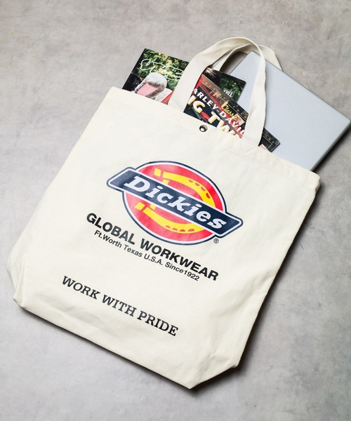 Dickies(ディッキーズ)の「【Dickies(ディッキーズ)】CANVAS TOTE BAG(ショルダーバッグ・レディース・オフホワイト・FREE)」の1枚目の写真
