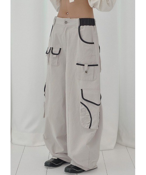 FANCY CLUB(ファンシークラブ)の「A'GEM/9 × .kom 『FANCY CLUB/ファンシークラブ』 CARGO WORK BALLOON PANTS/カーゴワークバルーンパンツ(その他パンツ・レディース・アイボリー/ブラック/ピンク・FREE)」の16枚目の写真