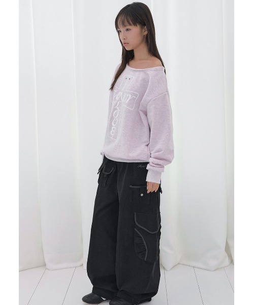 FANCY CLUB(ファンシークラブ)の「A'GEM/9 × .kom 『FANCY CLUB/ファンシークラブ』 CARGO WORK BALLOON PANTS/カーゴワークバルーンパンツ(その他パンツ・レディース・アイボリー/ブラック/ピンク・FREE)」の8枚目の写真
