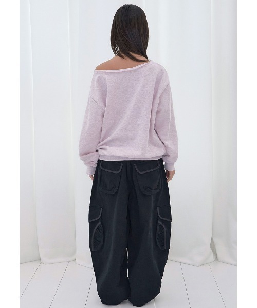 FANCY CLUB(ファンシークラブ)の「A'GEM/9 × .kom 『FANCY CLUB/ファンシークラブ』 CARGO WORK BALLOON PANTS/カーゴワークバルーンパンツ(その他パンツ・レディース・アイボリー/ブラック/ピンク・FREE)」の9枚目の写真