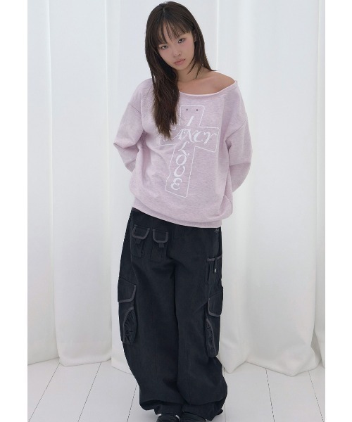 FANCY CLUB(ファンシークラブ)の「A'GEM/9 × .kom 『FANCY CLUB/ファンシークラブ』 CARGO WORK BALLOON PANTS/カーゴワークバルーンパンツ(その他パンツ・レディース・アイボリー/ブラック/ピンク・FREE)」の6枚目の写真