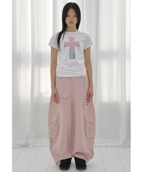 FANCY CLUB(ファンシークラブ)の「A'GEM/9 × .kom 『FANCY CLUB/ファンシークラブ』 CARGO WORK BALLOON PANTS/カーゴワークバルーンパンツ(その他パンツ・レディース・アイボリー/ブラック/ピンク・FREE)」の12枚目の写真