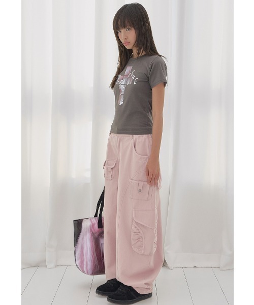 FANCY CLUB(ファンシークラブ)の「A'GEM/9 × .kom 『FANCY CLUB/ファンシークラブ』 CARGO WORK BALLOON PANTS/カーゴワークバルーンパンツ(その他パンツ・レディース・アイボリー/ブラック/ピンク・FREE)」の13枚目の写真