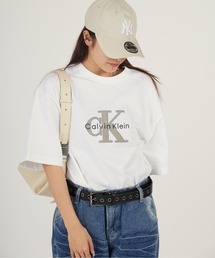 Calvin Klein/カルバンクライン SS 16S TRICOLOR MONOLOGO GRAPHIC TEE 半袖Tシャツ 秋 秋服 2026年秋冬