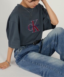 Calvin Klein/カルバンクライン SS 16S TRICOLOR MONOLOGO GRAPHIC TEE 半袖Tシャツ 秋 秋服 2026年秋冬