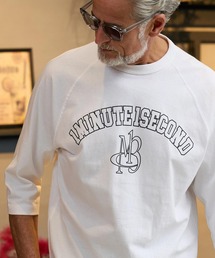 Maison code 13（メゾンコードサーティーン）の「mlt5602-1minute 1second x Maison code 13 collaboration raglan sleeve cut sew ラグランスリーブカットソー(M26S-19)（Tシャツ/カットソー）」