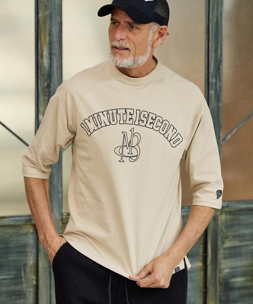 Maison code 13(メゾンコードサーティーン)の「mlt5602-1minute 1second x Maison code 13 collaboration raglan sleeve cut sew ラグランスリーブカットソー(M26S-19)(Tシャツ/カットソー・メンズ・ホワイト/ストーン/ブラック・S/M/L/XL)」の4枚目の写真